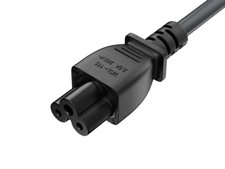 CompuCablePlusUSA IEC-60320-C5 AC Power Cord Black Color.