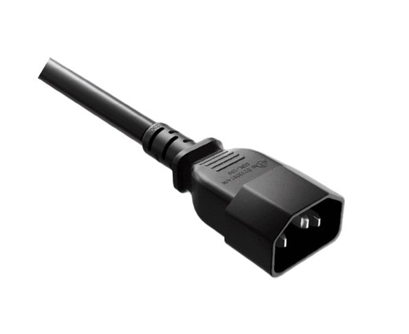 CompuCablePlusUSA.com IEC 60320-C14 Power Cord, 18AWG, Black Color.