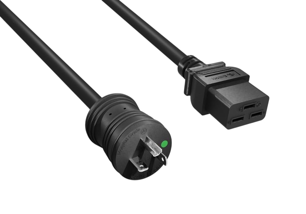 NEMA 5-20P to C19 Hospital Grade Power Cord