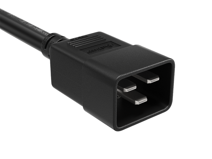 CompuCablePlusUSA IEC 60320 C20  Extension Jumper Power Cord Black Color.