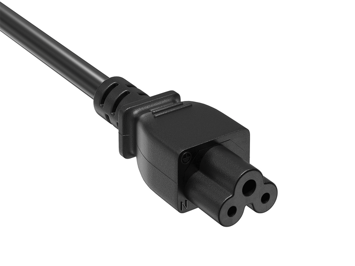 CompuCablePlusUSA IEC 60320 C5 Jumper Cord Black Color.