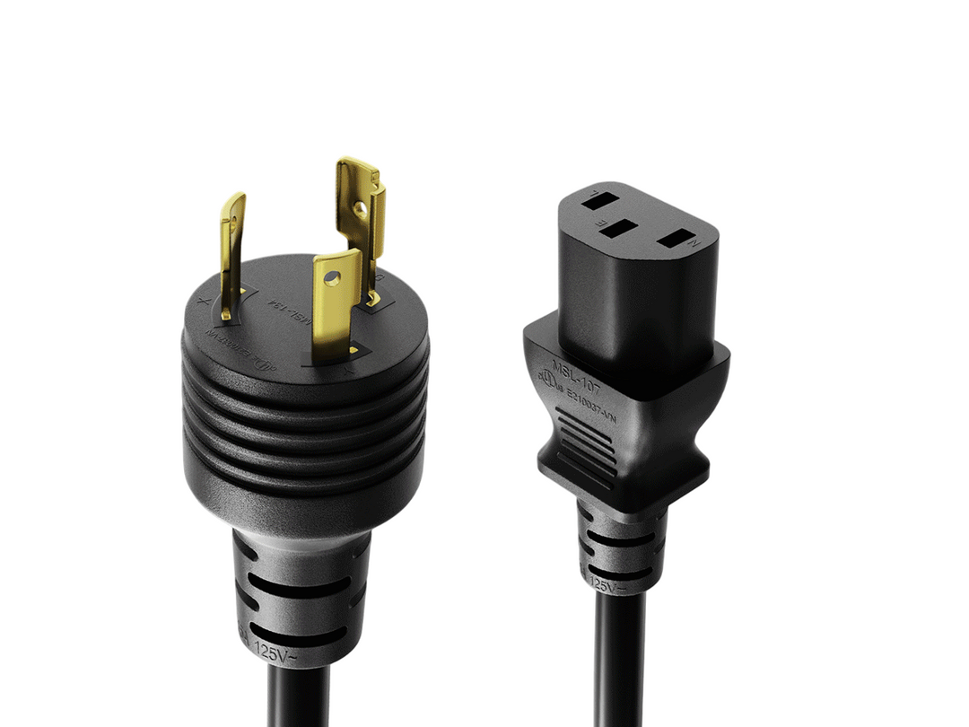 CompuCablePlusUSA NEMA L5-15P to C13 Twist-Lock Power Adapter Cord 