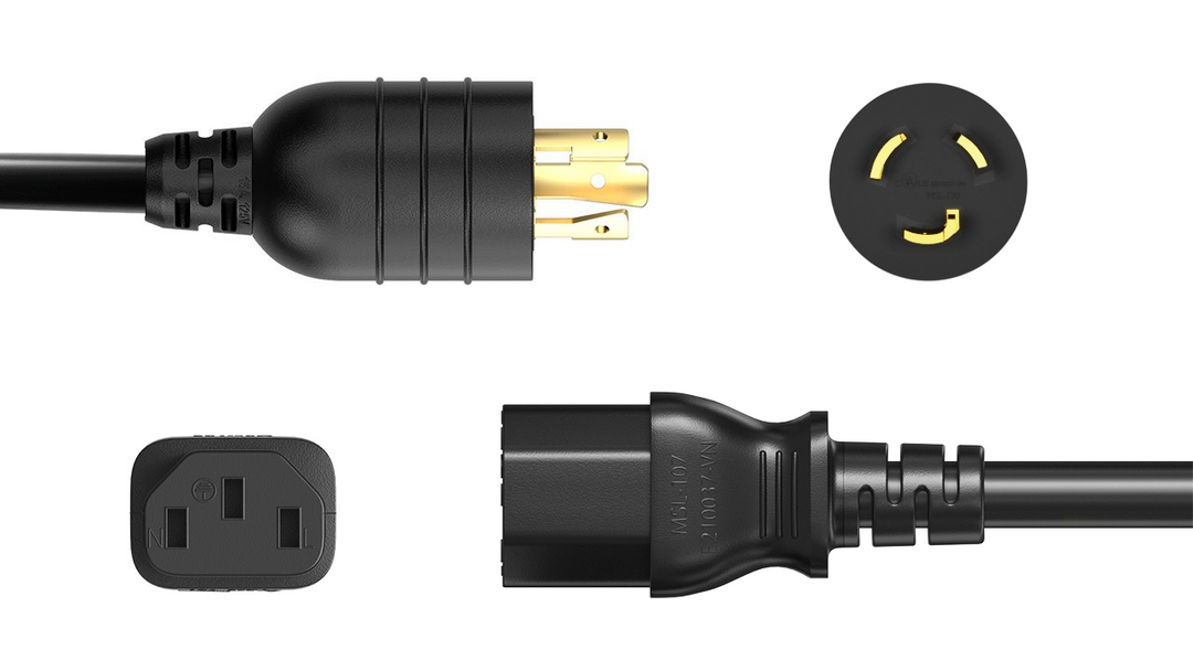 CompuCablePlusUSA NEMA L5-20P to C13 Twist-Lock Power Adapter Cord 