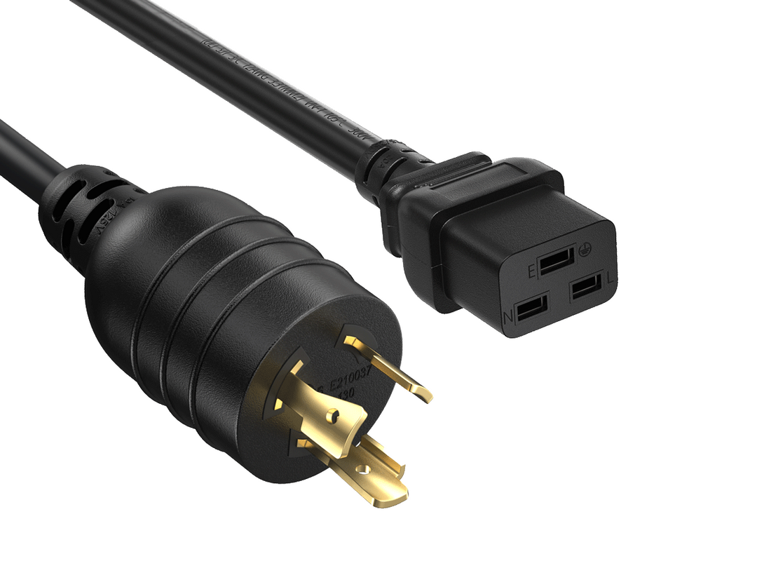 CompuCablePlusUSA NEMA L5-20P to C19 Twist-Lock Power Adapter Cord