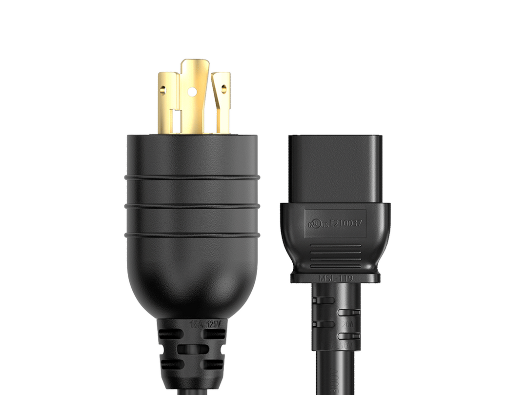 CompuCablePlusUSA NEMA L5-20P to C19 Twist-Lock Power Adapter Cord