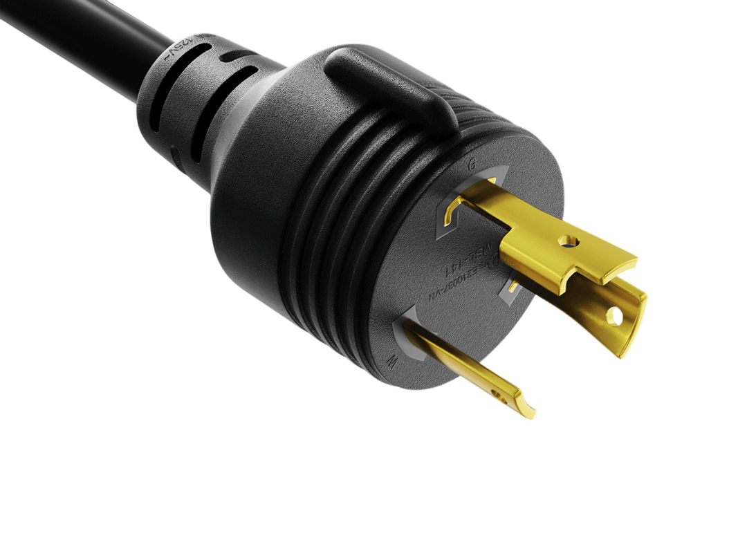 CompuCablePlusUSA NEMA L5-30P Twist-Lock Heavy-Duty Power Extension Cord 