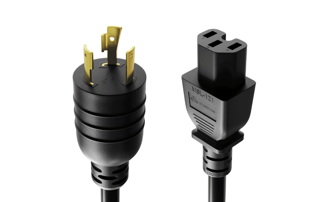 CompuCablePlusUSA NEMA L6-20P to C15 Twist-Lock Power Adapter Cord 