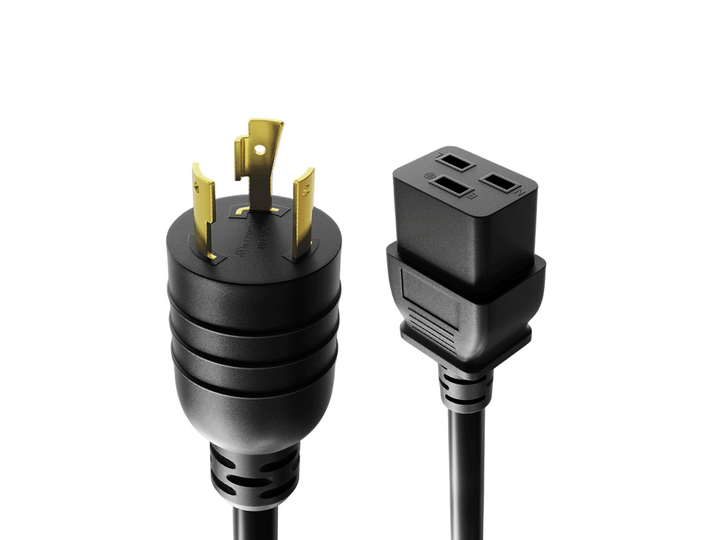 CompuCablePlusUSA NEMA L6-20P to C19 Twist-Lock Power Adapter Cord 