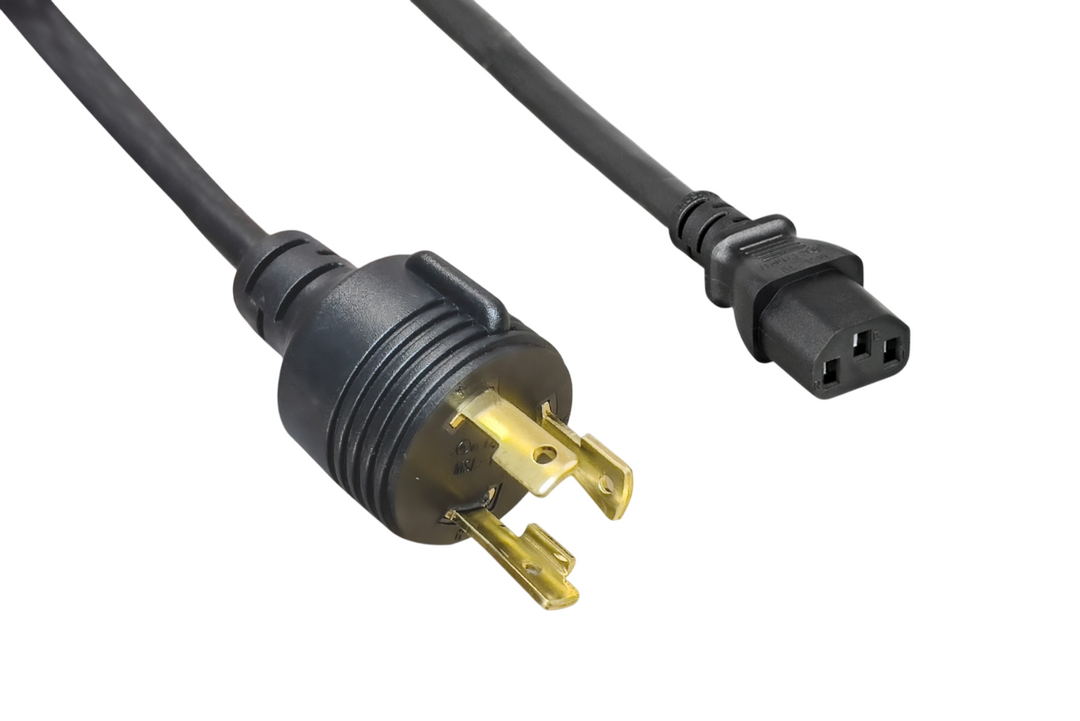 CompuCablePlusUSA NEMA L6-30P to C13 Twist-Lock Power Adapter Cord 