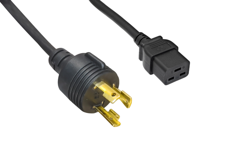 CompuCablePlusUSA NEMA L6-30P to C19 Twist-Lock Power Adapter Cord