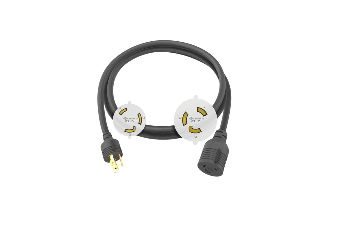 CompuCablePlusUSA NEMA L6-30P to L6-30R Twist-Lock Heavy-Duty Power Extension Cord 