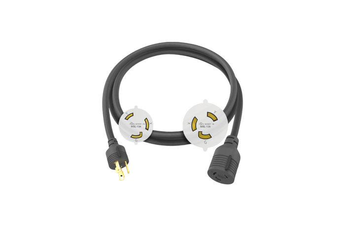 CompuCablePlusUSA NEMA L6-30P to L6-30R Twist-Lock Heavy-Duty Power Extension Cord 