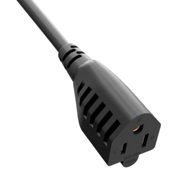 16 AWG Low-Profile Flat Plug Extension Cord NEMA 5-15P to 5-15R, UL