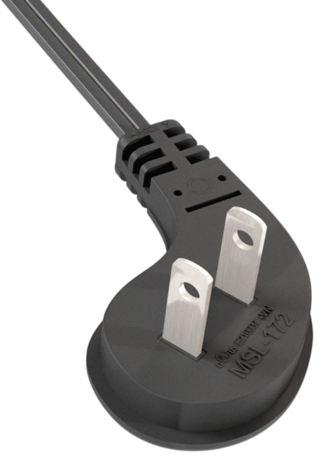 CompuCablePlusUSA Ultra Low Profile 45˚ Angled NEMA 1-15P Power Cord 