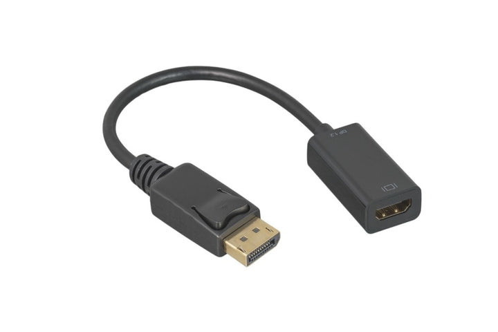 CompuCablePlusUSA DisplayPort Male to HDMI Female Passive Adapter, Premium 4K@30Hz Dongle Compliant with DP 1.2 & HDMI Black,150mm (5.9 Inch/0.49 FT)