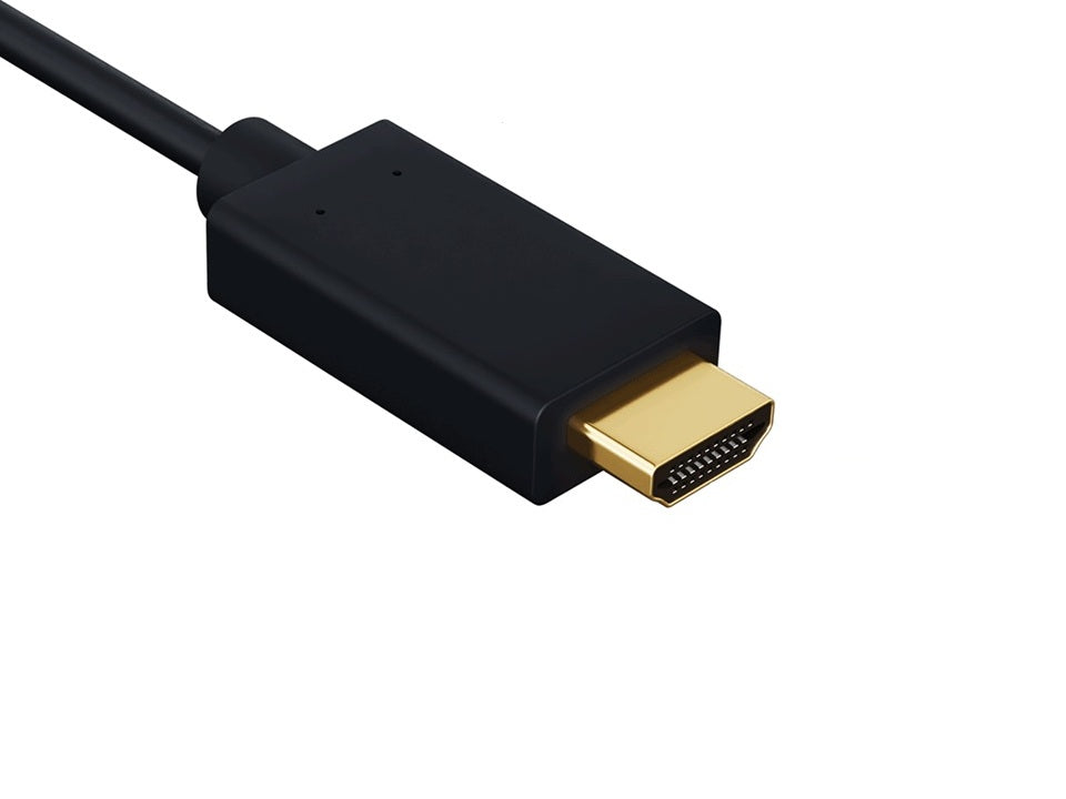 CompuCablePlusUSA DisplayPort Male to HDMI Male 4K Cable, Premium 28AWG Cord Compliant with DP 1.2 & HDMI 1.4b Black.