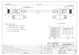 CompuCablePlusUSA.com VESA Certified DisplayPort 1.4 Cable with Latch, M/M, 10 FT Data Sheet.