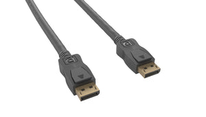 CompuCablePlusUSA.com VESA Certified DisplayPort 1.4 Cable with Latch, M/M, 3/6/10/15 FT.