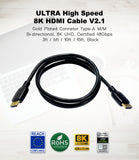 Ultra High-Speed 8K HDMI 2.1 Cable - 48Gbps LTRA Certified 3-15 FT, M/M