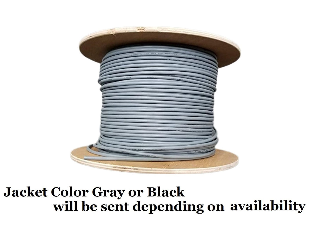 CompuCablePlusUSA.com Computer Cable, 15 Conductor W/Drain, ST-26 AWG Mylar Shield adn Stranded, UL2464, 1000 FT Gray PVC Jacket, Spool, Bulk Cable.