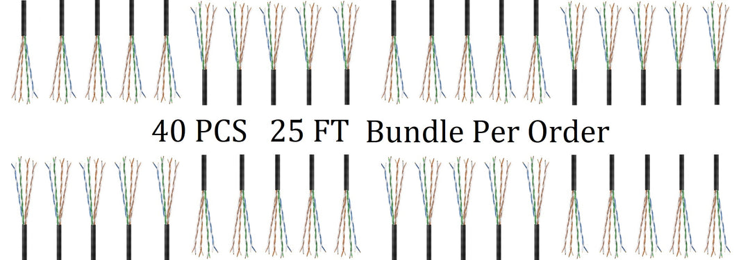 CompuCablePlusUSA Cat6E Direct Burial Outdoor Bulk Ethernet Cable 1000 FT, CMX/UV Rated, Bare Copper, 600 MHz Gigabit, Shielded 23 AWG