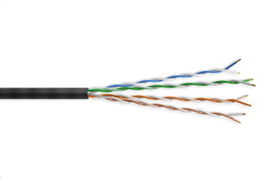 CompuCablePlusUSA.com CAT6A Slim 28 AWG Unshielded CM Rated - Stranded Ethernet Bulk Cable, 10 Gigabit Network LAN Wire, UTP Internet Cable 1000 FT. CAT.6A Ethernet Bulk Cable Features 28 AWG Stranded Bare Copper Conductors and 4 Twisted Pairs with a Spline Core Separator. 