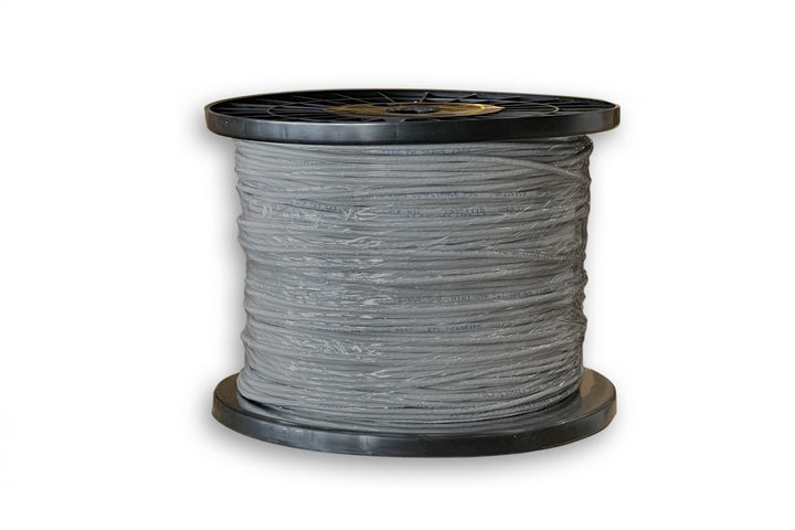 CompuCablePlusUSA.com CAT6A Slim 28 AWG Unshielded CM Rated - Stranded Ethernet Bulk Cable, 10 Gigabit Network LAN Wire, UTP Internet Cable 1000 FT. Reel. Gray.