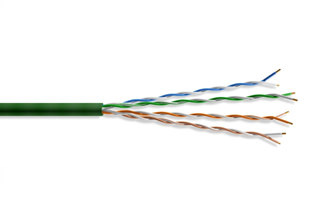 CompuCablePlusUSA.com CAT6A Slim 28 AWG Unshielded CM Rated - Stranded Ethernet Bulk Cable, 10 Gigabit Network LAN Wire, UTP Internet Cable 1000 FT. CAT.6A Ethernet Bulk Cable Features 28 AWG Stranded Bare Copper Conductors and 4 Twisted Pairs with a Spline Core Separator.
