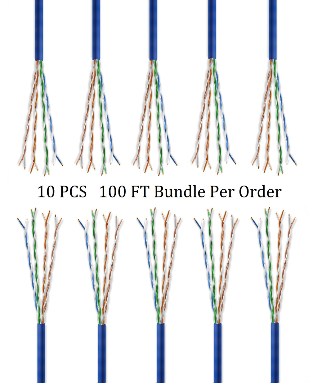 CompuCablePlusUSA Cat6A Slim Ethernet Bulk Cable 1000 FT, CM Rated, Bare Copper, 10 Gigabit, UTP 28 AWG Stranded