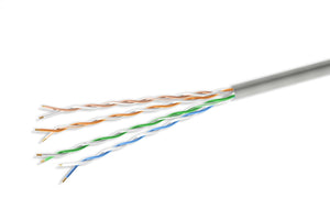 CompuCablePlusUSA.com CAT.6 Slim 28 AWG Unshielded CM Rated - Stranded Ethernet Bulk Cable, Gigabit Network LAN Wire, UTP Internet Cable 1000 FT, Gray, Bulk Wires, Pre-Cut Cable Length Options, Service on Order.