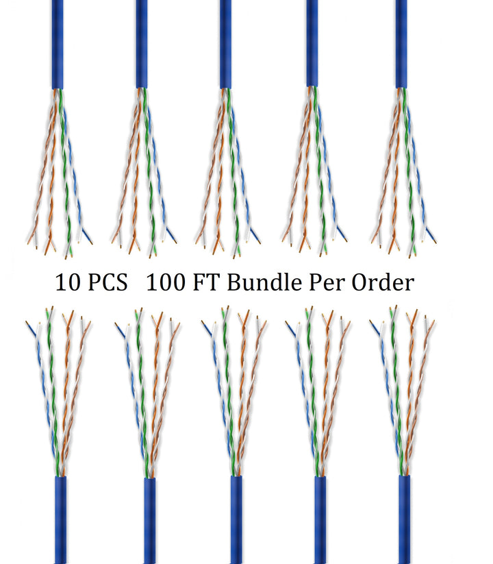 CompuCablePlusUSA Cat6 Slim Ethernet Bulk Cable 1000 FT, CM Rated, Bare Copper, Gigabit, UTP 28 AWG Stranded