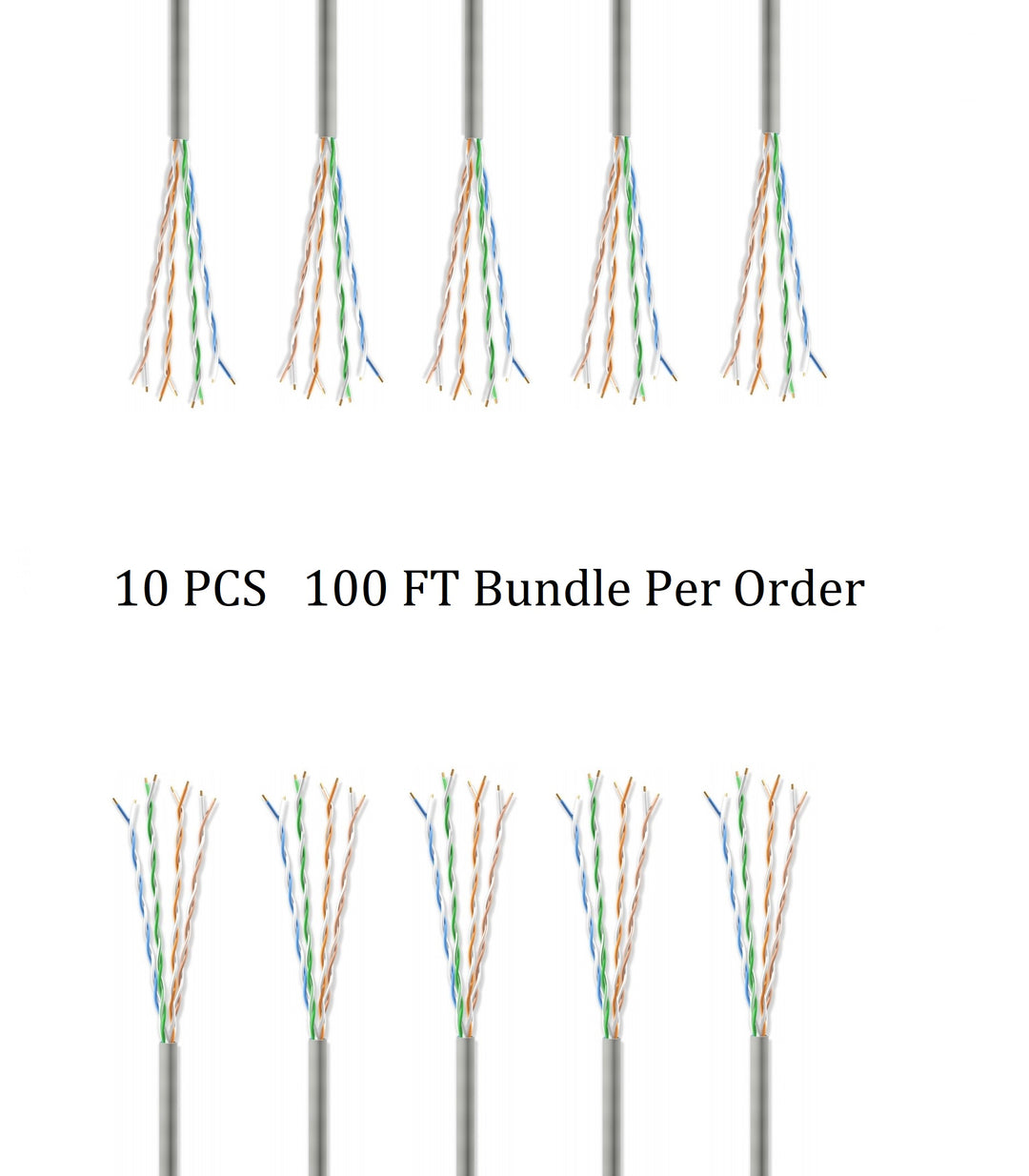 CompuCablePlusUSA Cat6 Slim Ethernet Bulk Cable 1000 FT, CM Rated, Bare Copper, Gigabit, UTP 28 AWG Stranded