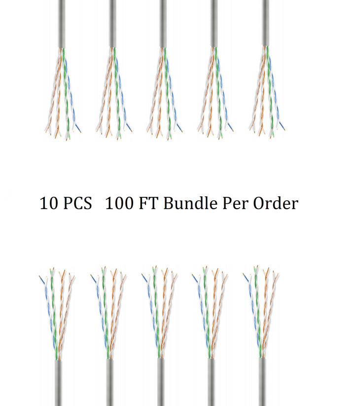CompuCablePlusUSA Cat6 Slim Ethernet Bulk Cable 1000 FT, CM Rated, Bare Copper, Gigabit, UTP 28 AWG Stranded