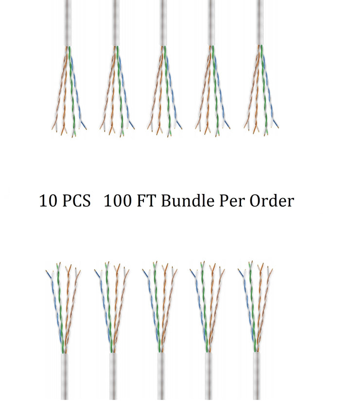 CompuCablePlusUSA Cat6 Slim Ethernet Bulk Cable 1000 FT, CM Rated, Bare Copper, Gigabit, UTP 28 AWG Stranded