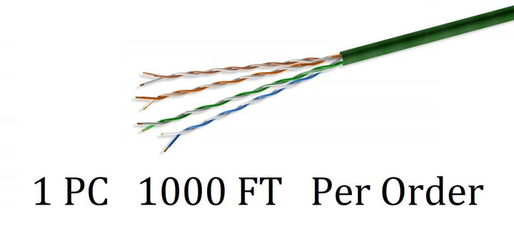 CompuCablePlusUSA Cat6 Slim Ethernet Bulk Cable 1000 FT, CM Rated, Bare Copper, Gigabit, UTP 28 AWG Stranded