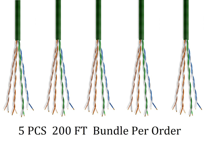 CompuCablePlusUSA Cat6 Slim Ethernet Bulk Cable 1000 FT, CM Rated, Bare Copper, Gigabit, UTP 28 AWG Stranded