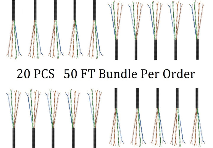 CompuCablePlusUSA Cat6 Slim Ethernet Bulk Cable 1000 FT, CM Rated, Bare Copper, Gigabit, UTP 28 AWG Stranded