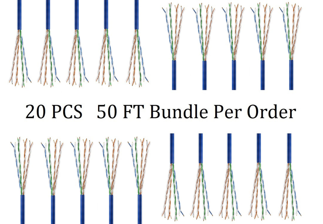CompuCablePlusUSA Cat6 Slim Ethernet Bulk Cable 1000 FT, CM Rated, Bare Copper, Gigabit, UTP 28 AWG Stranded