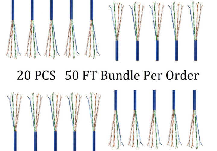 CompuCablePlusUSA Cat6 Slim Ethernet Bulk Cable 1000 FT, CM Rated, Bare Copper, Gigabit, UTP 28 AWG Stranded