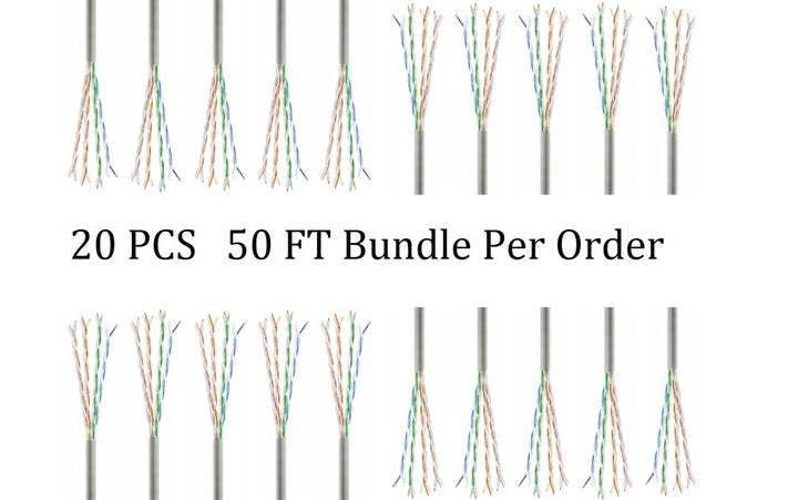 CompuCablePlusUSA Cat6 Slim Ethernet Bulk Cable 1000 FT, CM Rated, Bare Copper, Gigabit, UTP 28 AWG Stranded