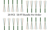 CompuCablePlusUSA Cat6 Slim Ethernet Bulk Cable 1000 FT, CM Rated, Bare Copper, Gigabit, UTP 28 AWG Stranded