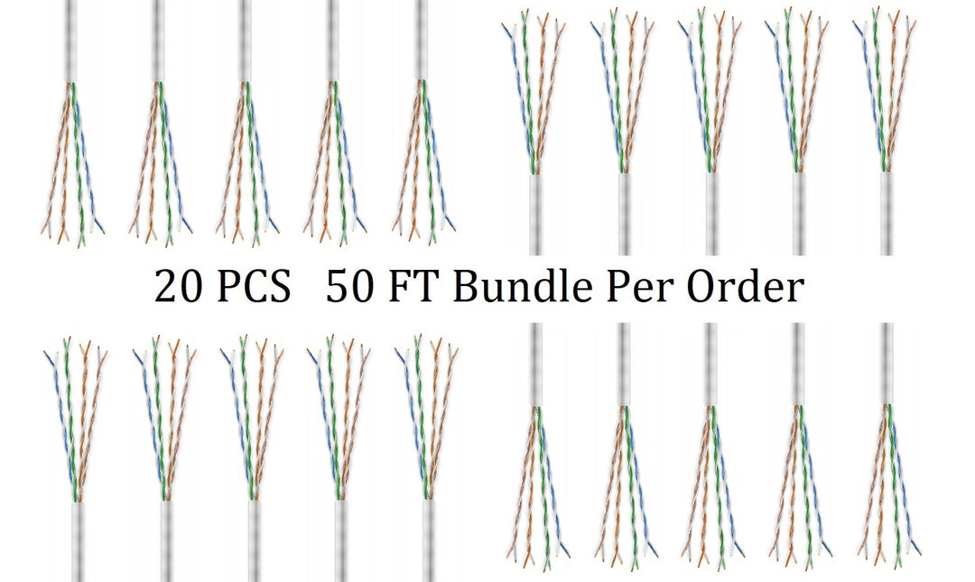 CompuCablePlusUSA Cat6 Slim Ethernet Bulk Cable 1000 FT, CM Rated, Bare Copper, Gigabit, UTP 28 AWG Stranded