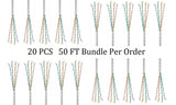 CompuCablePlusUSA Cat6 Slim Ethernet Bulk Cable 1000 FT, CM Rated, Bare Copper, Gigabit, UTP 28 AWG Stranded