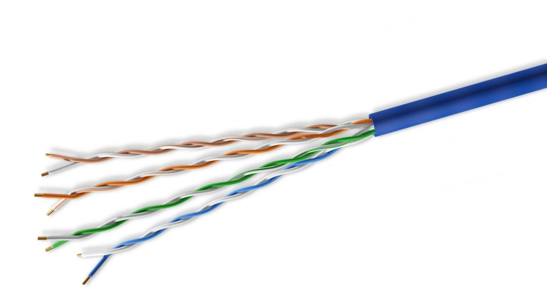 CompuCablePlusUSA Cat6 Slim Ethernet Bulk Cable 1000 FT, CM Rated, Bare Copper, Gigabit, UTP 28 AWG Stranded