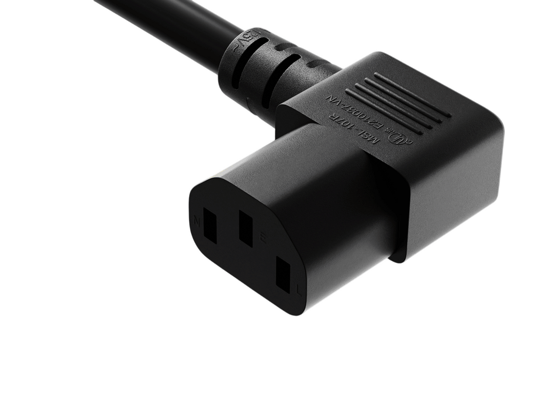 CompuCablePlusUSA IEC 60320 C13 Right Angle North American Standard Power Cord