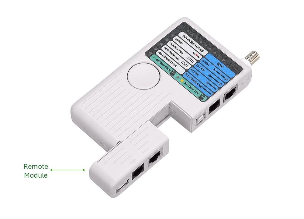 RJ11/RJ45/USB/BNC Cable Tester – Network Diagnostic Tool ...