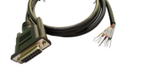 DB15 Female RS-232 Serial Cable to Lead Wires with different colors and numbers