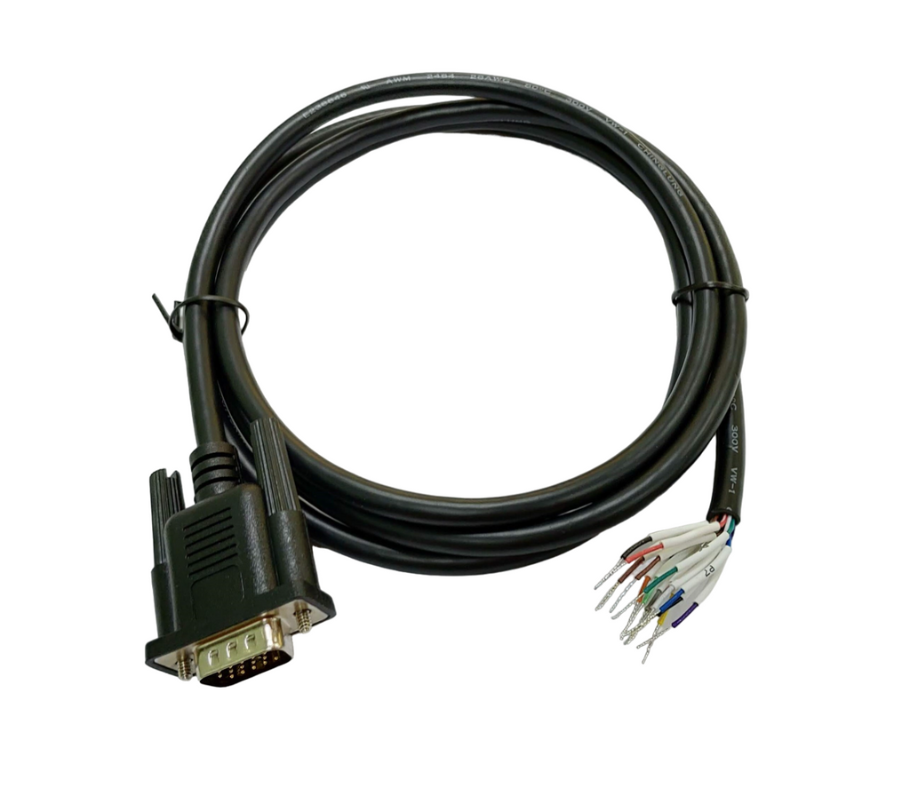 High Density 15 Pin RS232 Serial Cable_Male 3/5/10/15/25/35 Feet