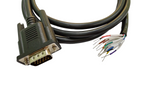 High Density DB15 Male RS-232 Serial Cable to Lead Wires.