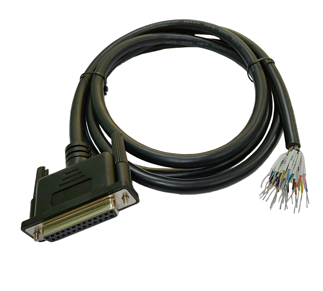 DB25 Female RS-232 Serial Cable to Lead Wires.